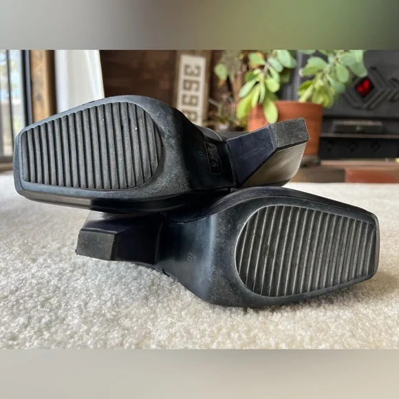 Fluevog On Course Leeward Platform Knee Boots --Tequila Black -- size 10 - Picture 6 of 9